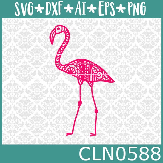 Download CLN0588 Flamingo Zentangle Mandala Filigree Summer Beach ...