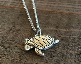 Sea turtle necklace | Etsy