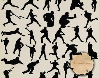 30%OFF Baseball Silhouettes , Baseball Clip Art , Sports Silhouette , Sports Clip Art , 33 PNG Elelments Buy 2 Get 1 FREE