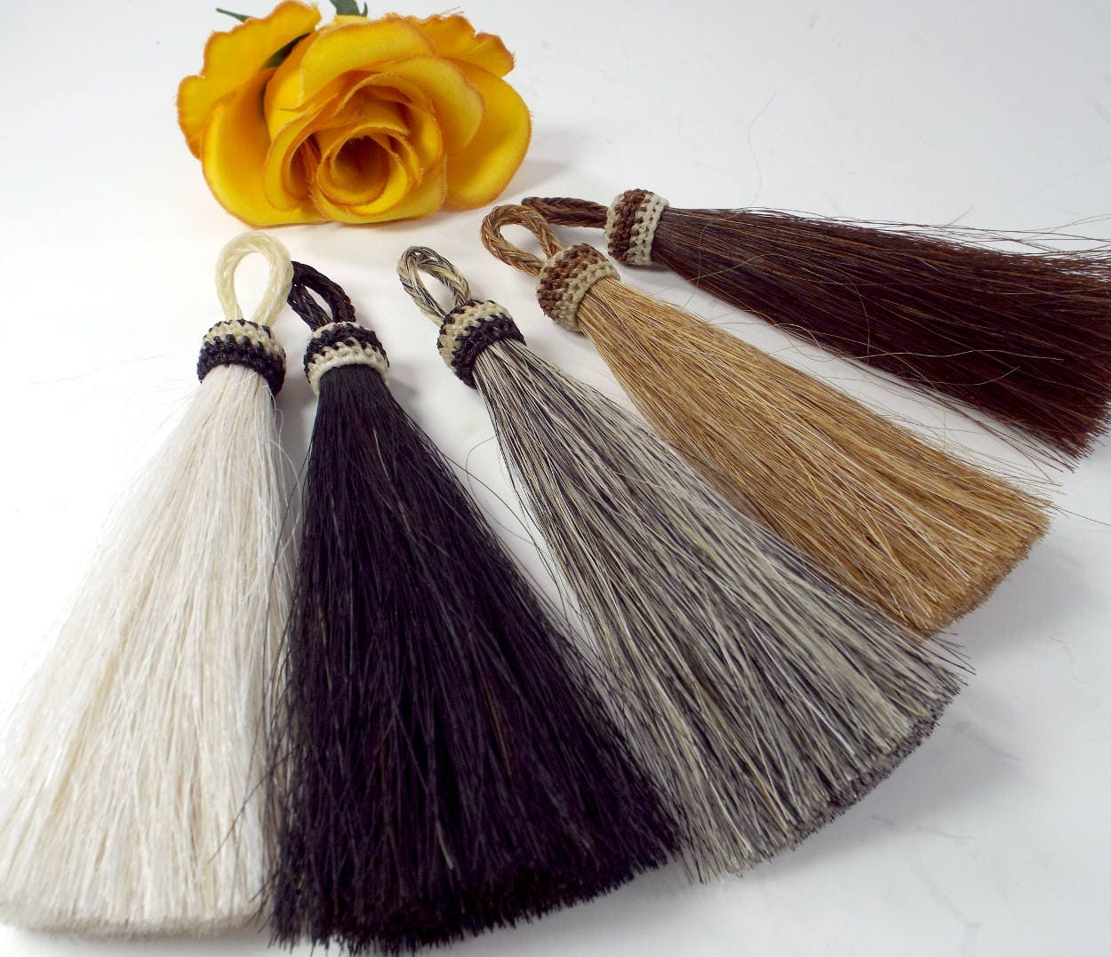 Horse Hair Tassels Xlong/thick 5 1/2 horse hair tassel