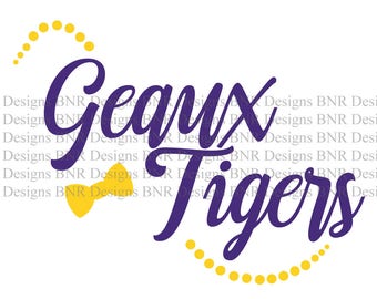 Lsu tigers svg file | Etsy