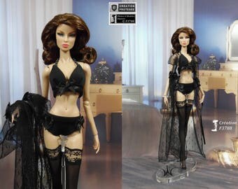 Barbie outfit "Lingerie N4" Fashion Royalty, Poppy Parker Muse F3788 Silkstone Barbie undergarment