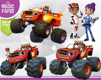 Blaze and the Monster Machines Clipart - Disney Digital 300 DPI PNG Images, Photos, Scrapbook, Digital, Cliparts - Instant Download