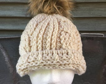 newborn fur hat pom pom Etsy hat pom pom Crochet newborn fur hat pom pom Etsy hat pom pom Crochet