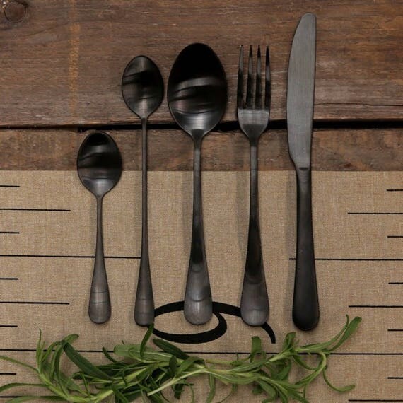 Black cutlery 10 pcs.