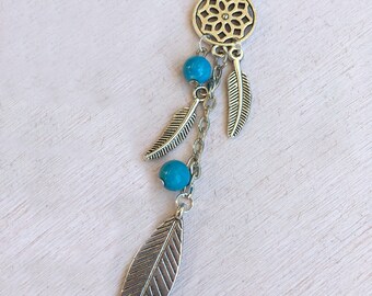 Dream catcher turquoise beads with feathers
