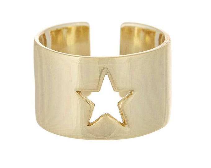 Sterling Silver Ring, Star Pinky Ring, Gold & Rose Gold Dipped Ring, Custom Ring, Adjustable Ring