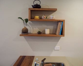 Spotted gum Recycled S-shaped shelf