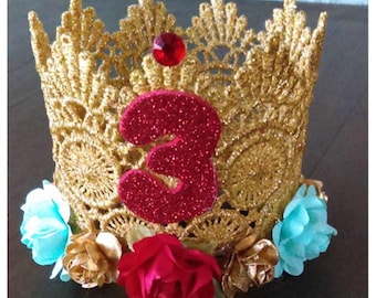 Elena of Avalor Crown, Birthday Crown, Princess Elena, Gold