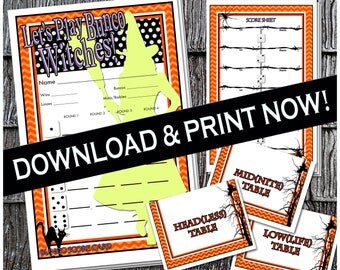Printable Halloween Bunco Cards