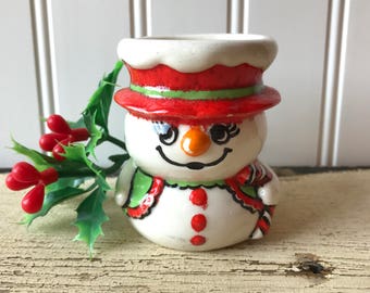 Ceramic snowman | Etsy