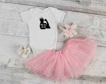 We Can Do It Baby Onesie | Baby Onesie | Girl Onesie | Rosie The Riveter | Womens March | Baby Shower Gift | Baby Gift | Custom Onesie