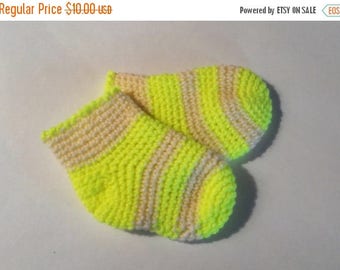 saving Knitted Socks for kids, warm socks, baby socks, warm gift, crocheted socks lemon and milky