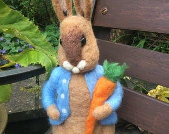 Beautiful handmade needle felted bunny