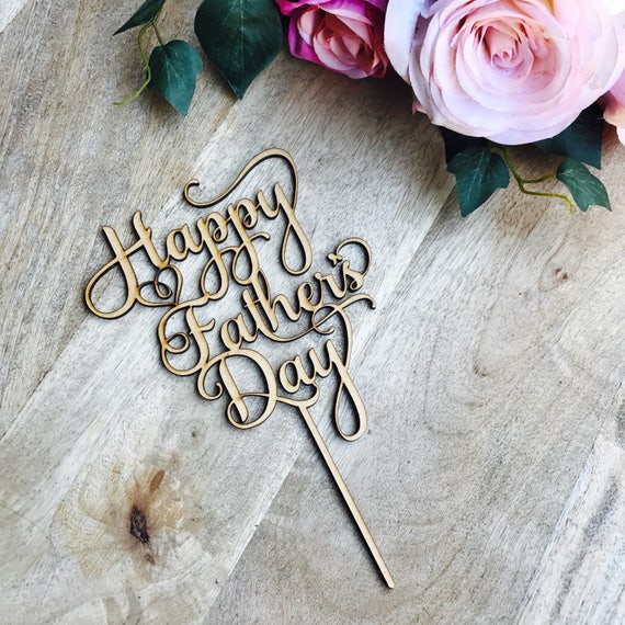 Download Happy Fathers Day Cake Topper Svg Design Corral