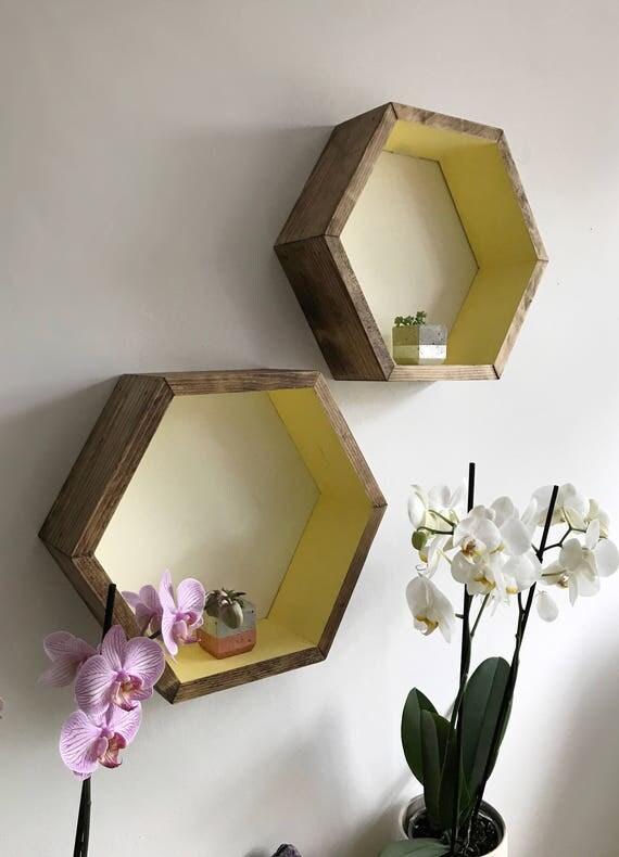 Large hexagon shelf hexagonal cubbies hexagon cubbie wall