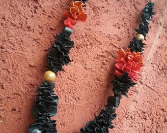 Fashband Collana Girocollo Donna In Pelle Nera | Borchie Gotiche E Rivetti | Punk Regolabile