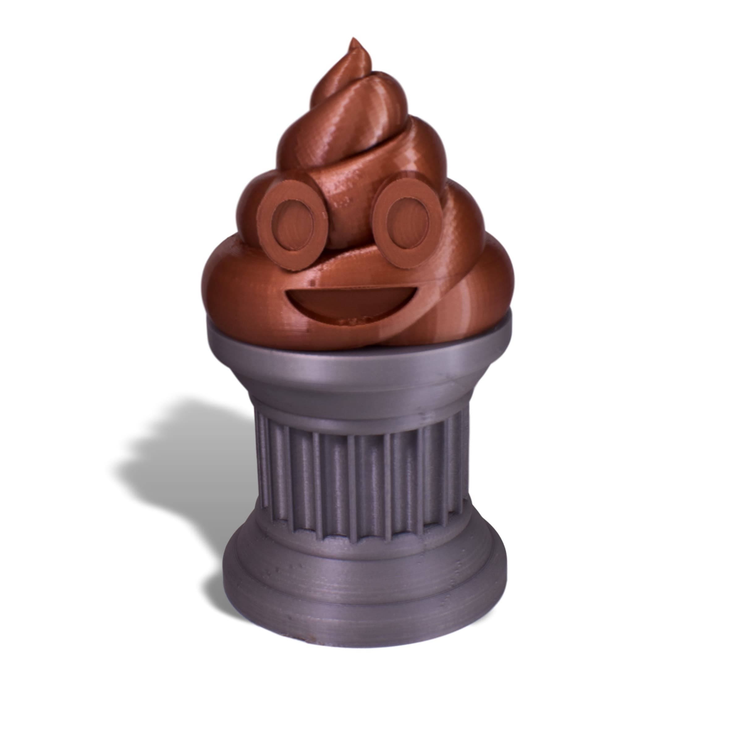 Poop Emoji Trophy Sculpture 3d Printed