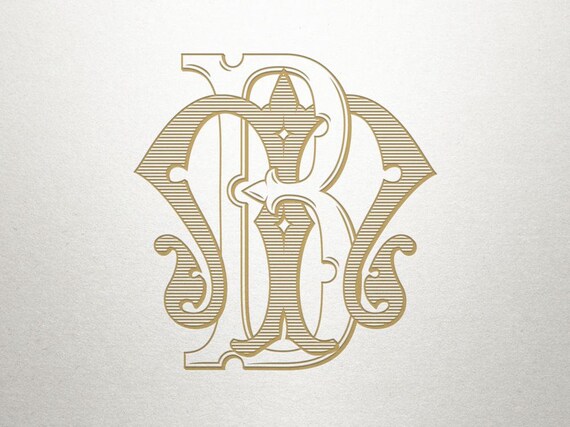 Wedding Monogram Design Bm Mb Wedding Monogram Vintage