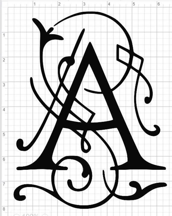 Download Elegant Single Letter Monogram Alphabet A to Z SVG PDF EPS