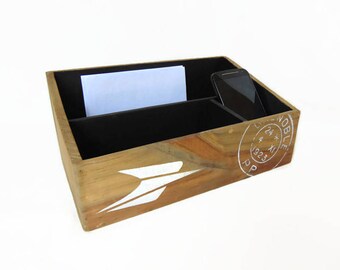 Range - letters in industrial style wood, wooden by Pleasant Home Office storage