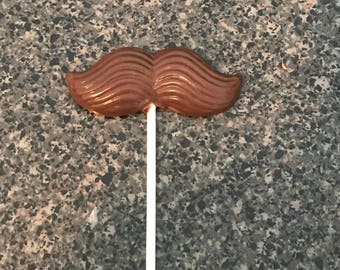 Chocolate Mustache Lollipops