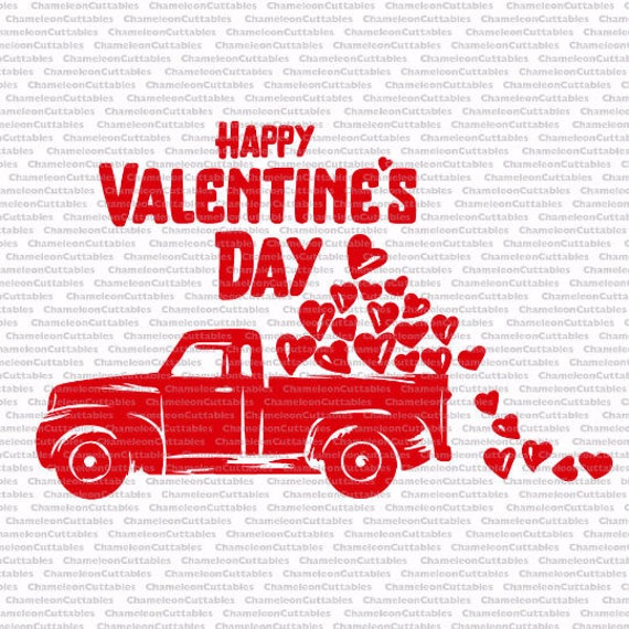 Happy Valentine's Day Truck SVG eps png jpeg dxf