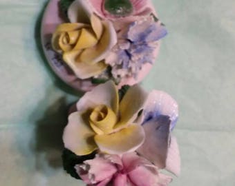 Beautiful colorful porcelain flowers