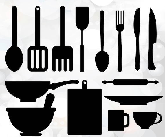 Download Kitchen utensils SVG Utensils Vector Digital Cut File