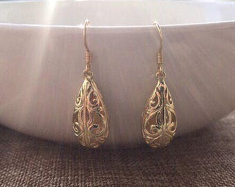 Filigree Teardrop Earrings