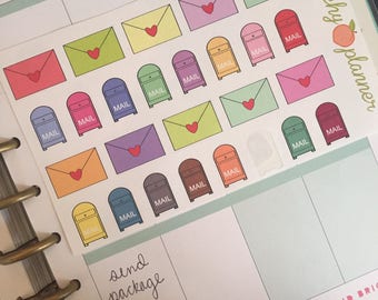Multicolored Mail Stickers