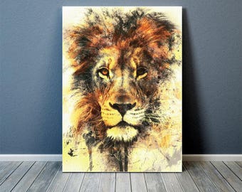 Lion print | Etsy