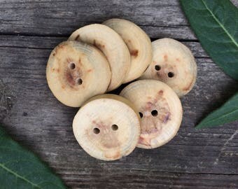Manitoba Maple Wood Buttons // Handmade Wood Buttons // Made in Canada // Rustic Wood Buttons // Wooden Buttons