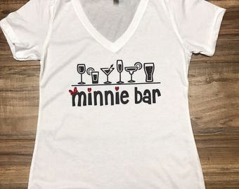 Minnie bar, food and wine shirts, epcot shirts, custom food and wine shirts