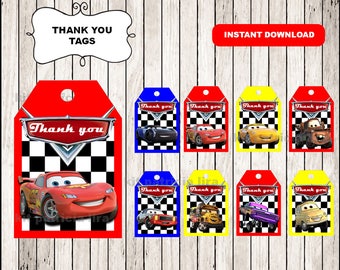 Printable Disney Cars 3 Water Bottle labels instant download