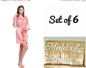 ON SALE Bridesmaid robes set of 6, Wedding robes, Robes for bride and bridesmaid, Cheap robes, Robes under 20, Personalized robes, Monogramm