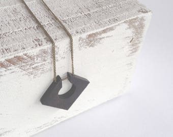 TRIBAL GEO NECKLACE // recycled // wood // eco jewellery