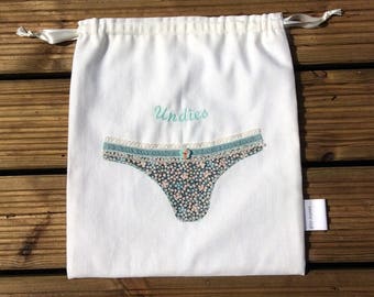 Pretty in Blue Lingerie Bag