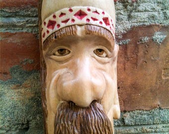 ukrainian cossack, warrior cossack, carved wood face, ukrainian souvenir, wooden face, wall mask, wooden figure, woodcarving carved wood man