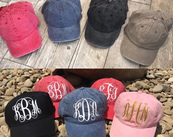 Personalized Monogram Hats/ Initials/ Personalized Name/ Baseball Hat