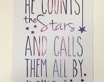 he counts the stars one and all lyrics