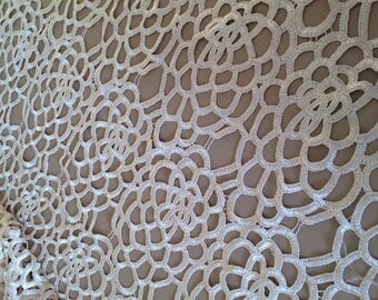 Fabrics in guipure 120 cm width as Café au lait beige