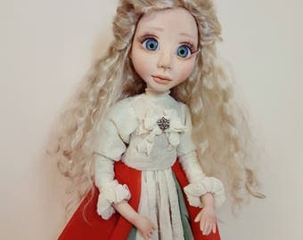 OOAK art doll, collectible art doll, interior doll, art doll, polymer clay doll