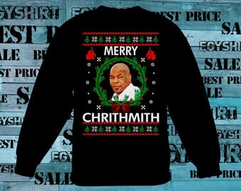 Merry Chrithmith Mike Tyson Ugly sweatshirt funny fast shipping