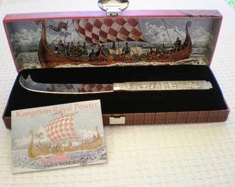 Kongetinn, Noors Hardanger bestek, Kaasmes, Ostekniv nr: 115523