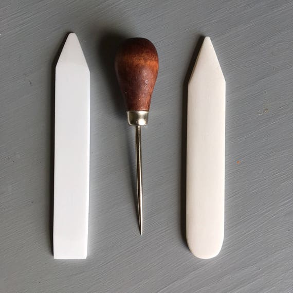 Bookbinding Awl Bodkin Bone folder Teflon Folder Tool Kit