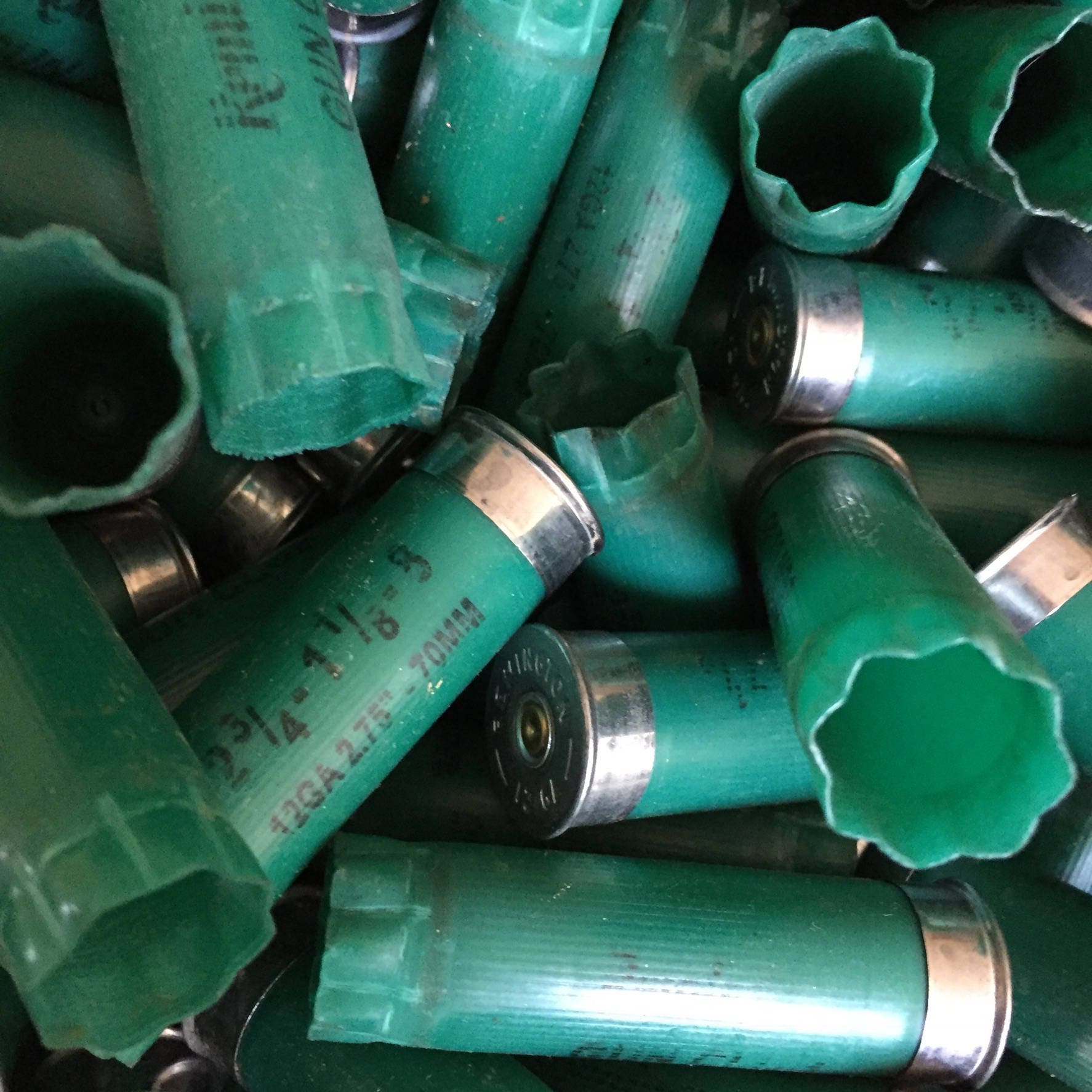 Huge Lot 400 Green Empty Shotgun Shells Shotshells Spent Hulls