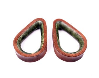 teardrop gauges - teardrop plugs - teardrop tunnels - custom tunnels - 25mm 30mm 38mm 36mm 40mm - ear plugs - ear gauges - ear tunnels