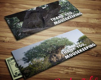 Printable Mousekeeping envelopes - Tree Of Life - Animal Kingdom - Tip Envelopes - Instant Download