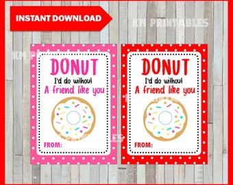 Donut valentines | Etsy